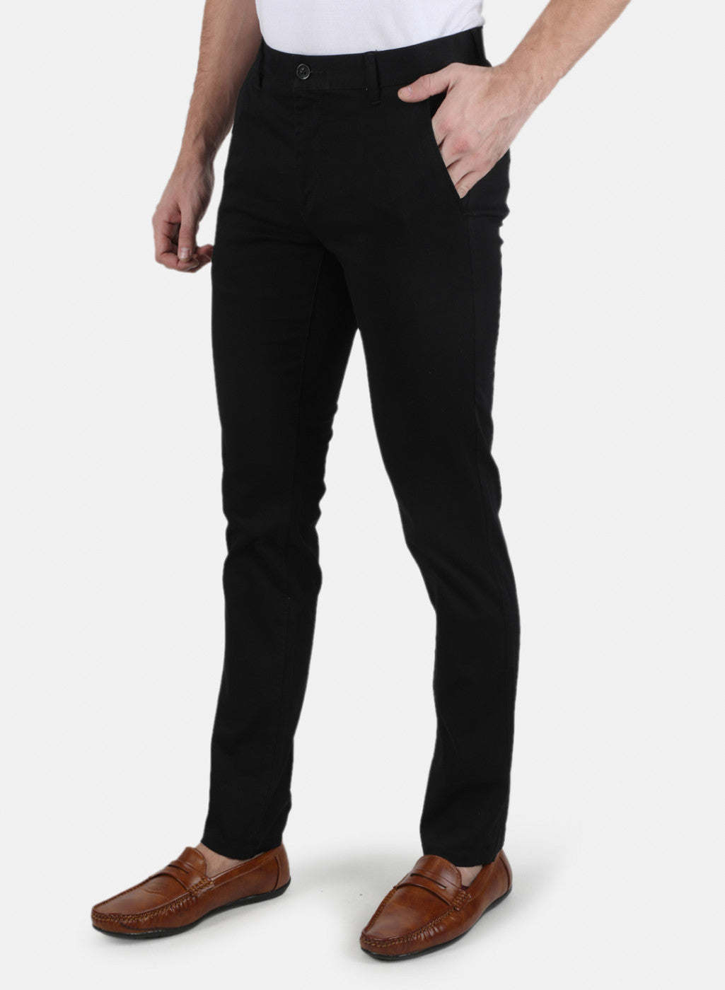 Men Black Smart Fit Trouser