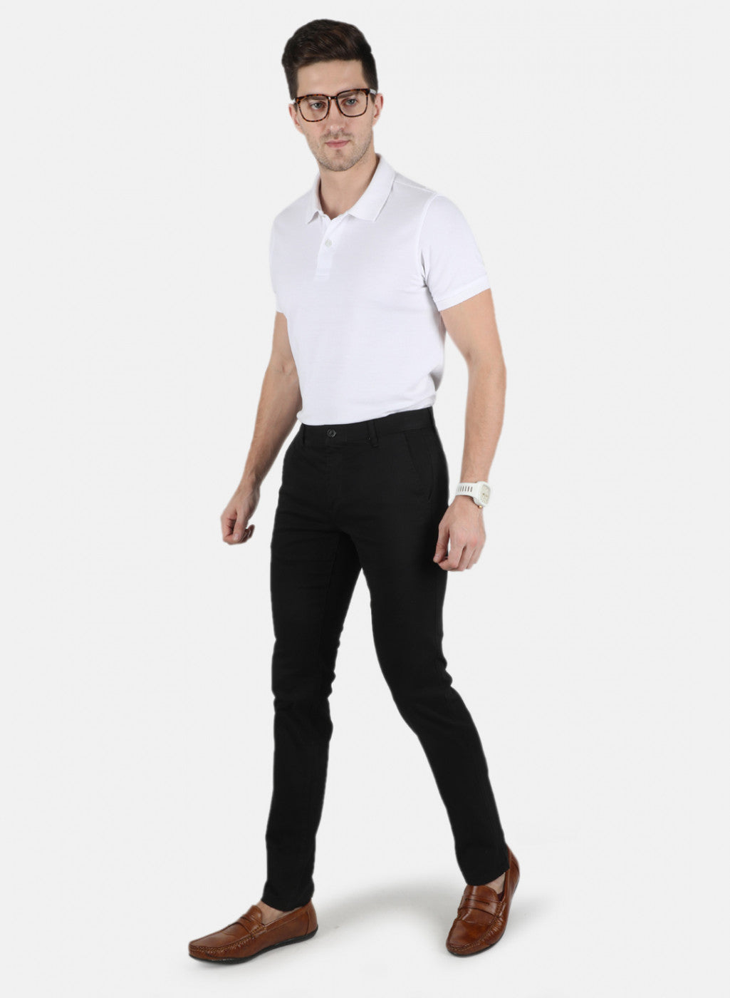 Men Black Smart Fit Trouser