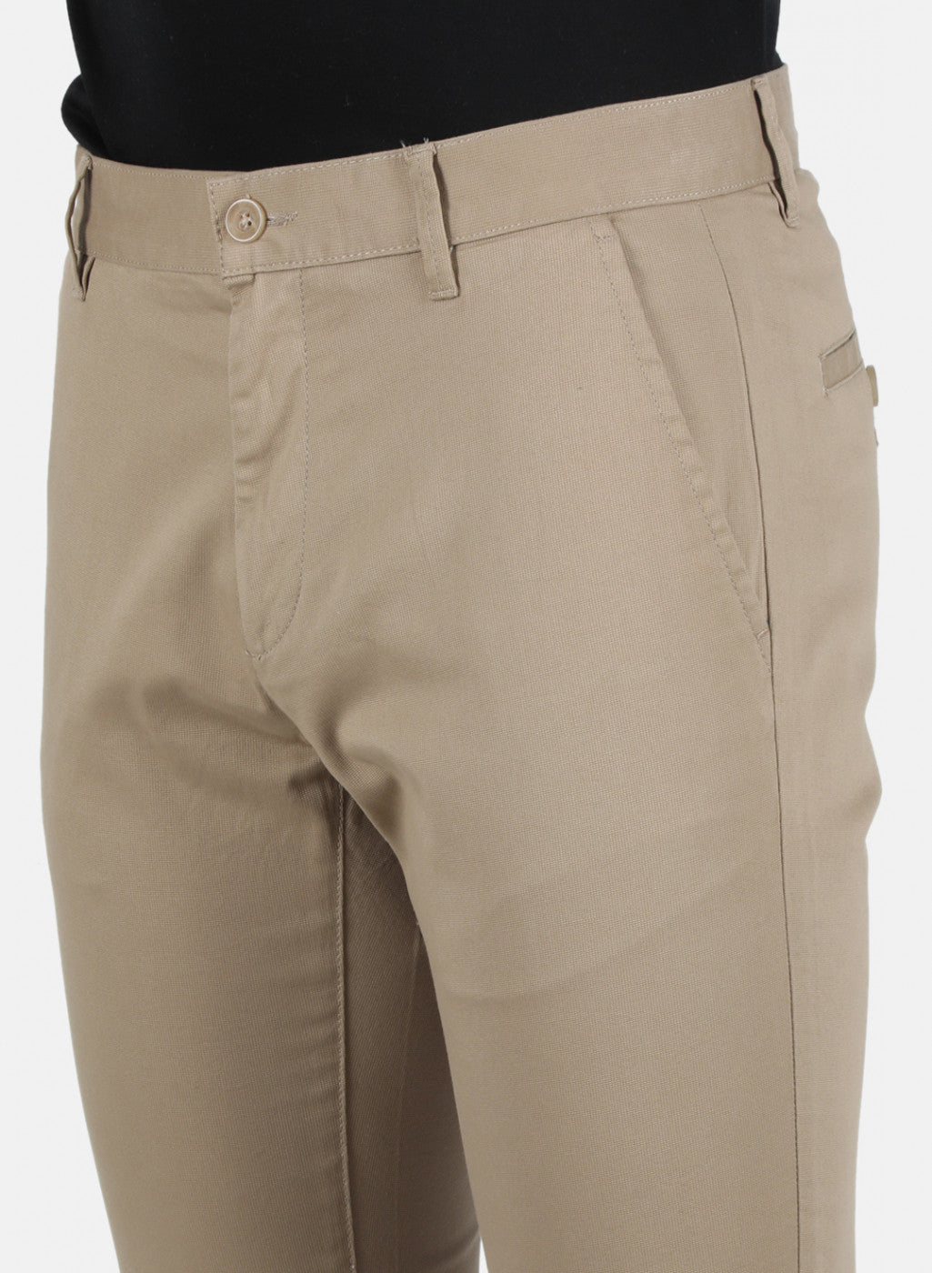 Men Beige Smart Fit Trouser