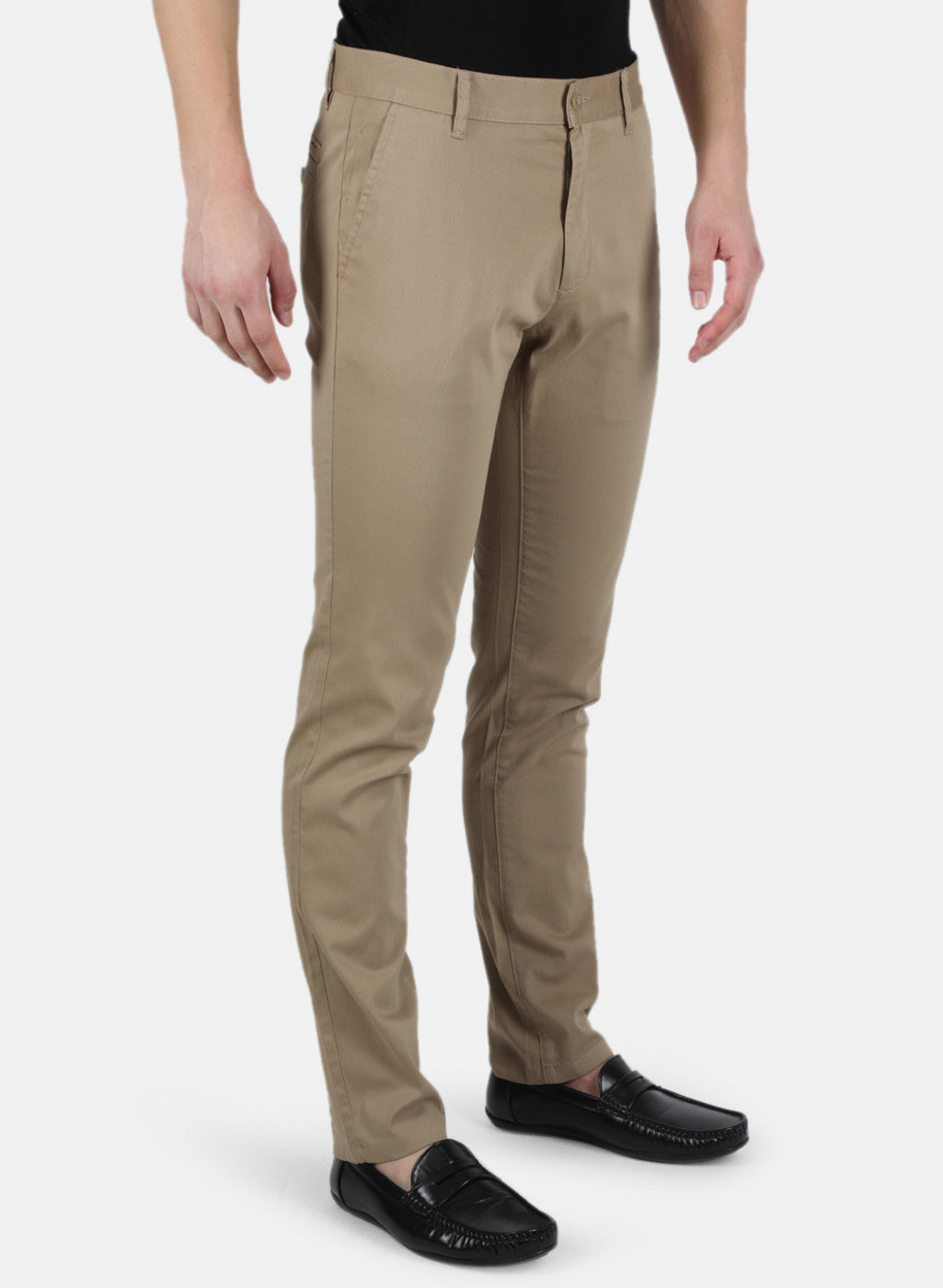 Men Beige Smart Fit Trouser