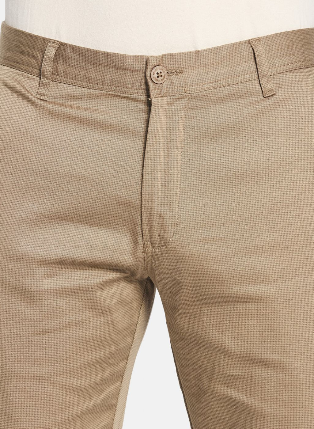 Men Khaki Smart Fit Trouser