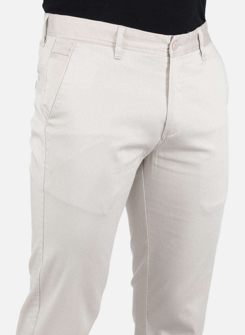 Men Beige Smart Fit Trouser