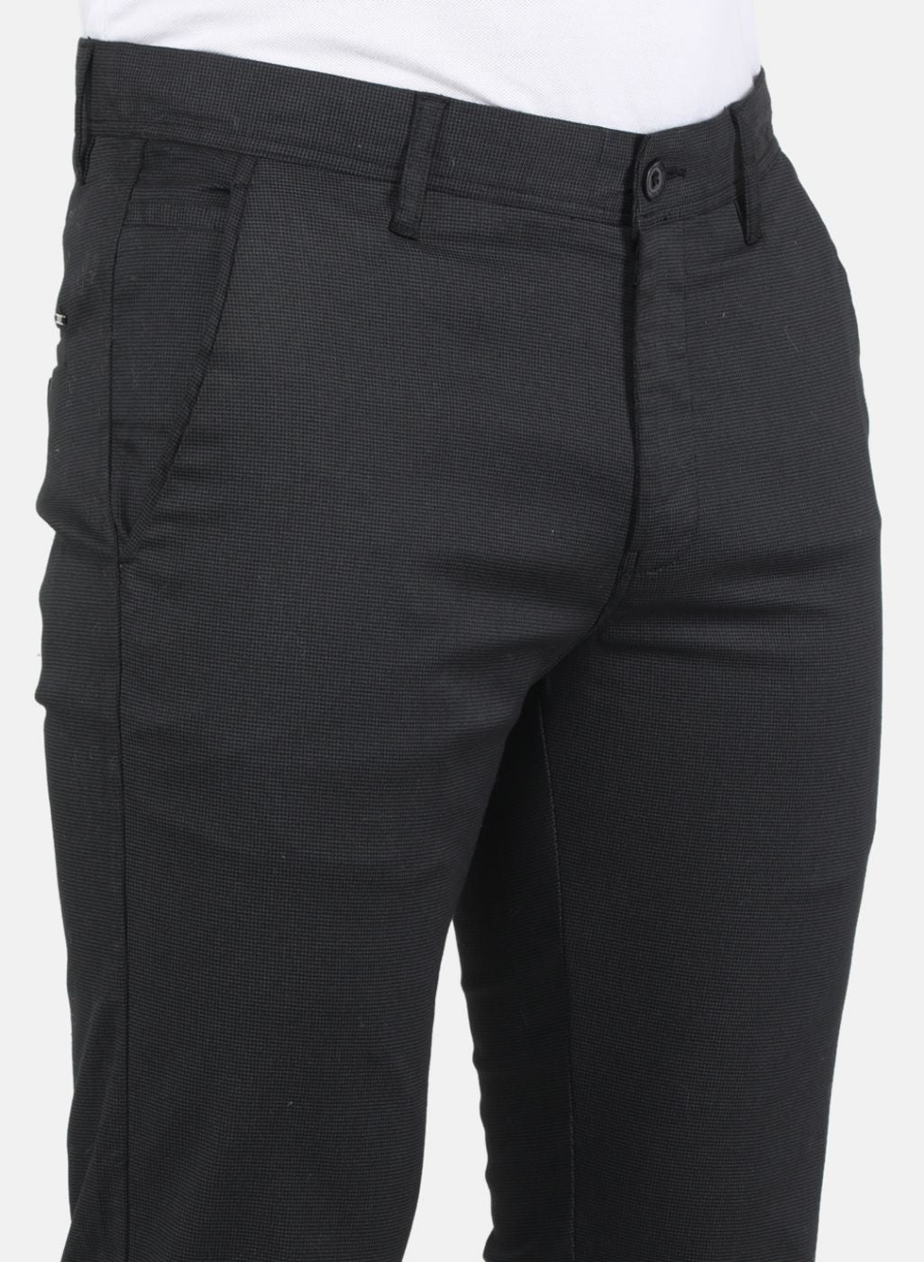 Men Black Smart Fit Trouser