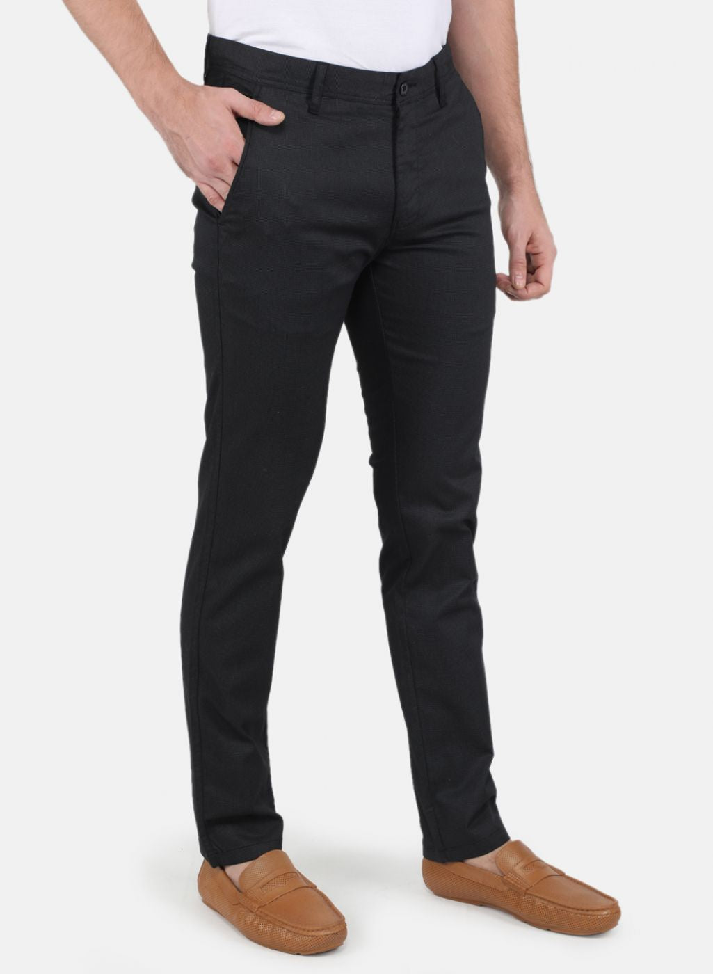 Men Black Smart Fit Trouser