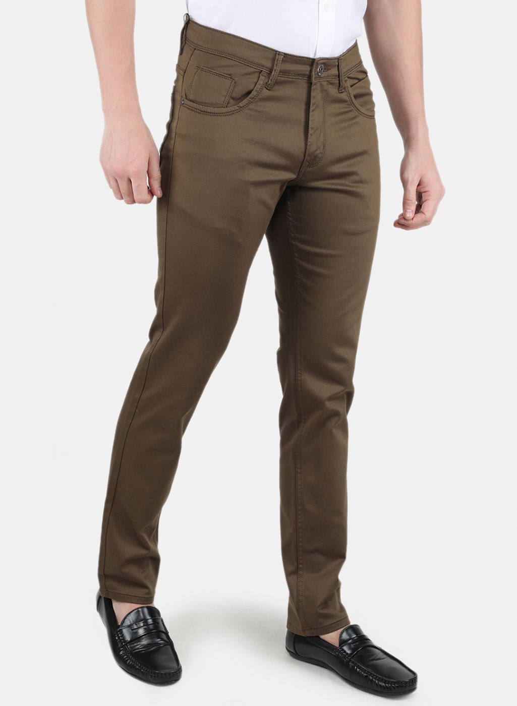 Men Brown Smart Fit Trouser