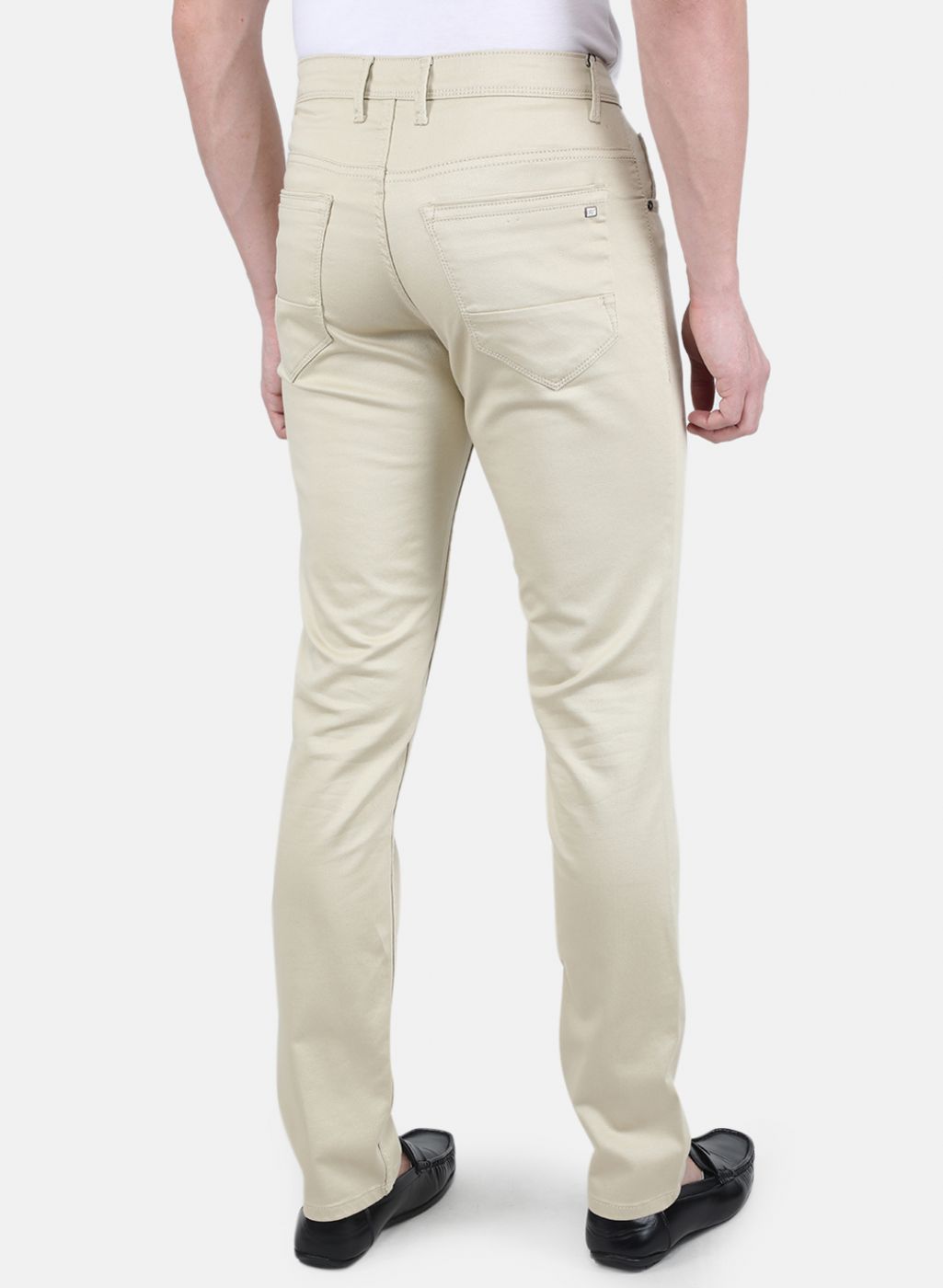 Men Beige Smart Fit Trouser