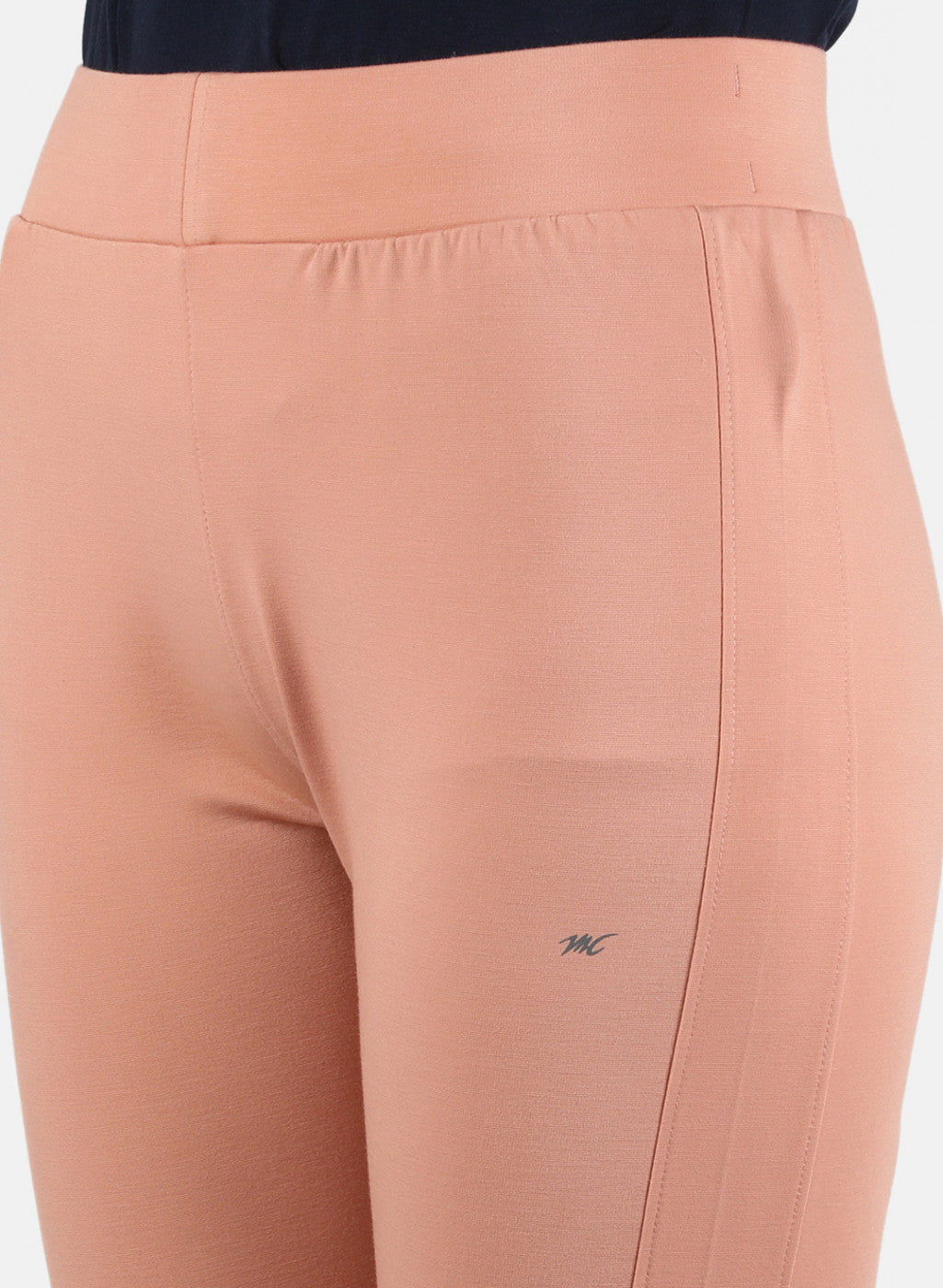 Women Peach Plain Capri