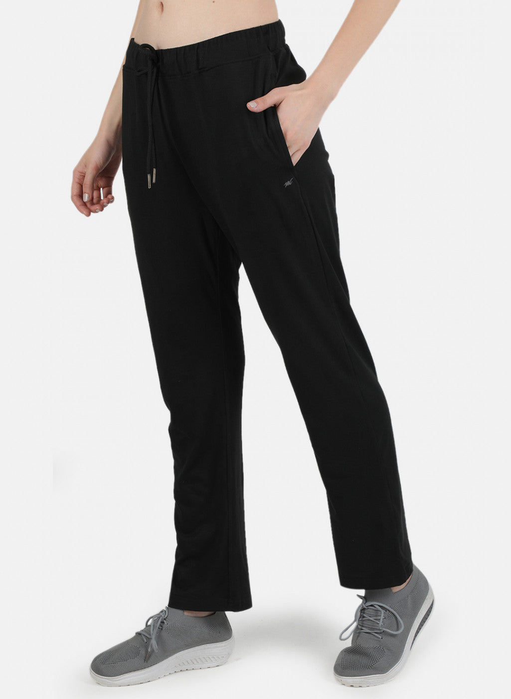 Women Black Plain Lower