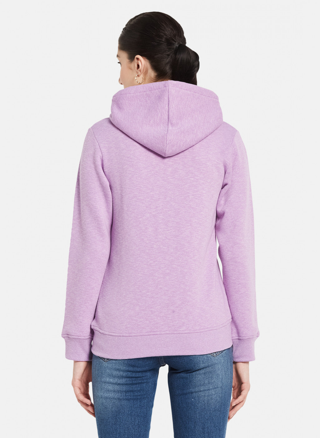 Women Purple Solid Sweatshirt