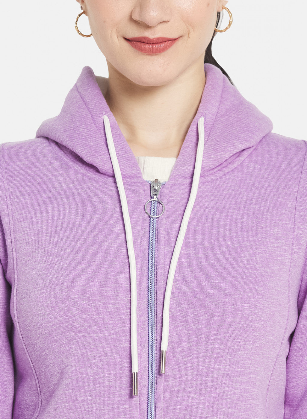 Women Purple Solid Sweatshirt