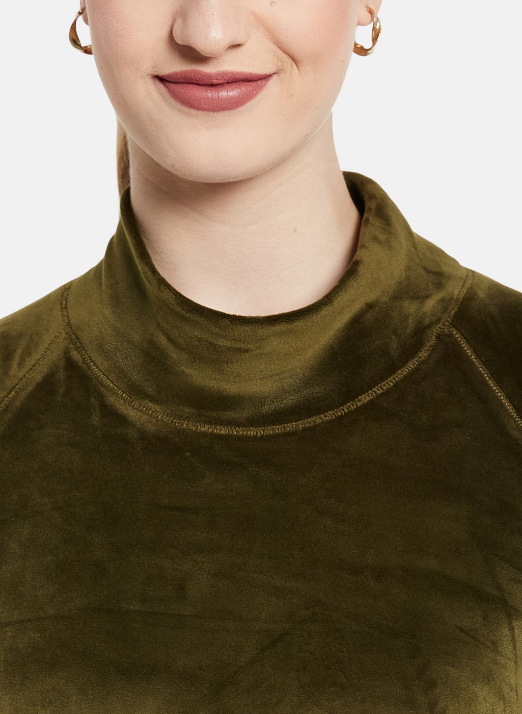 Women Olive Solid Sweatshirt