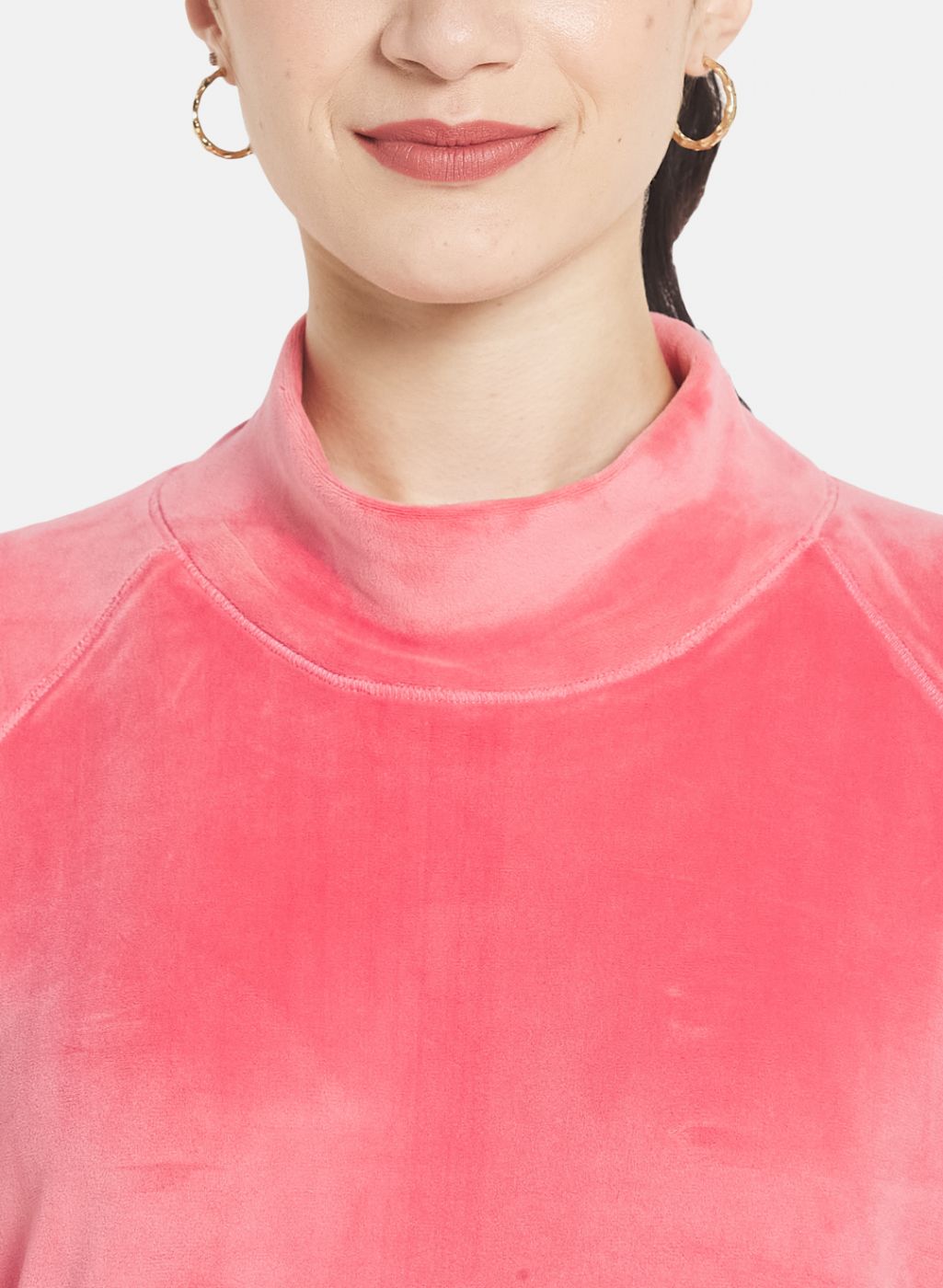 Women Pink Solid Sweatshirt