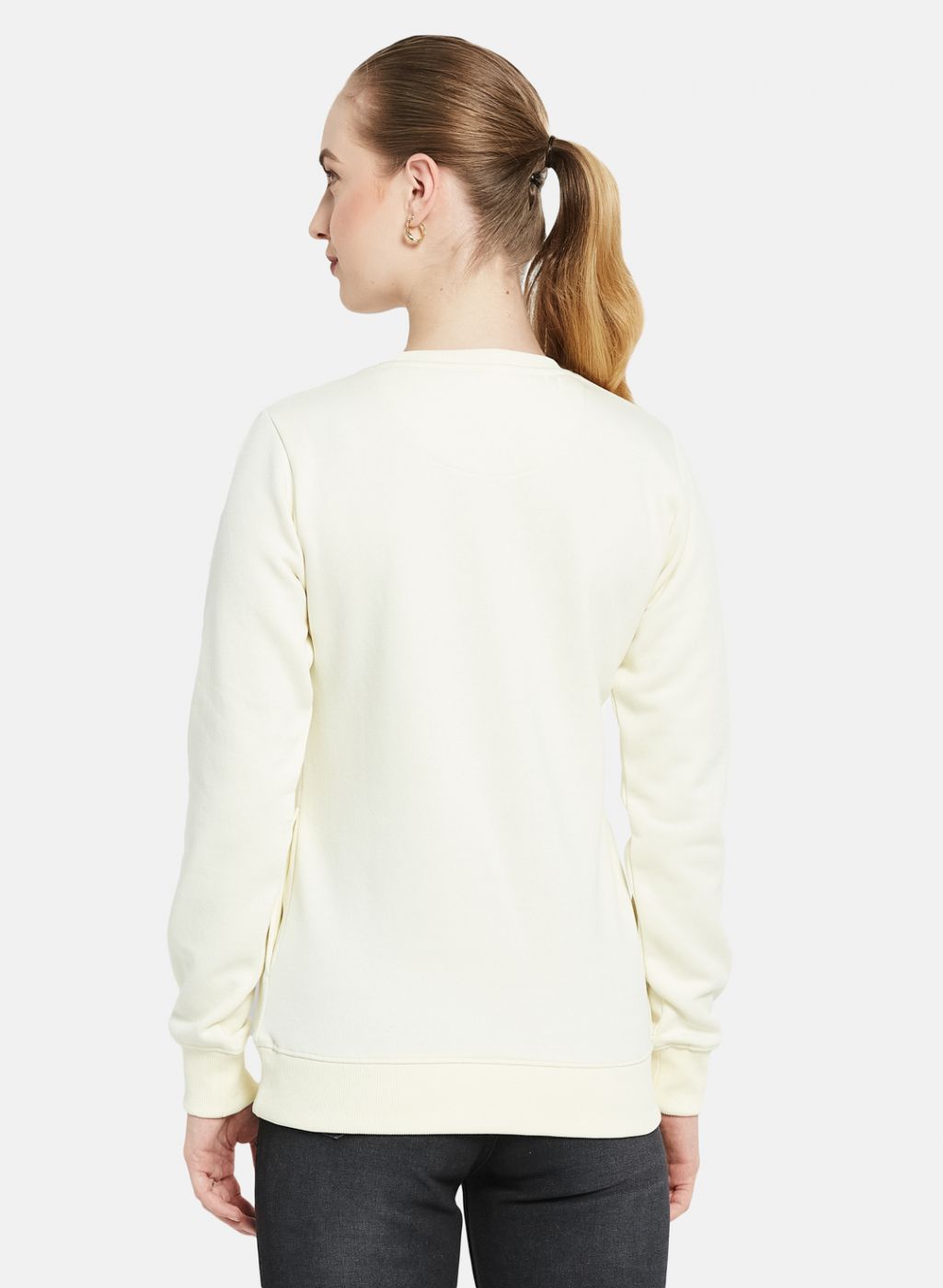 Women Off White Embroidered Sweatshirt