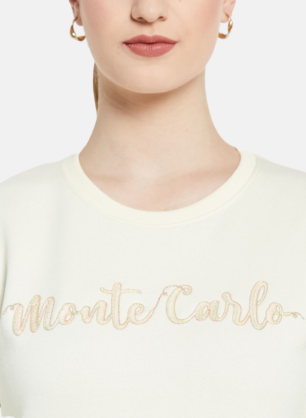 Women Off White Embroidered Sweatshirt