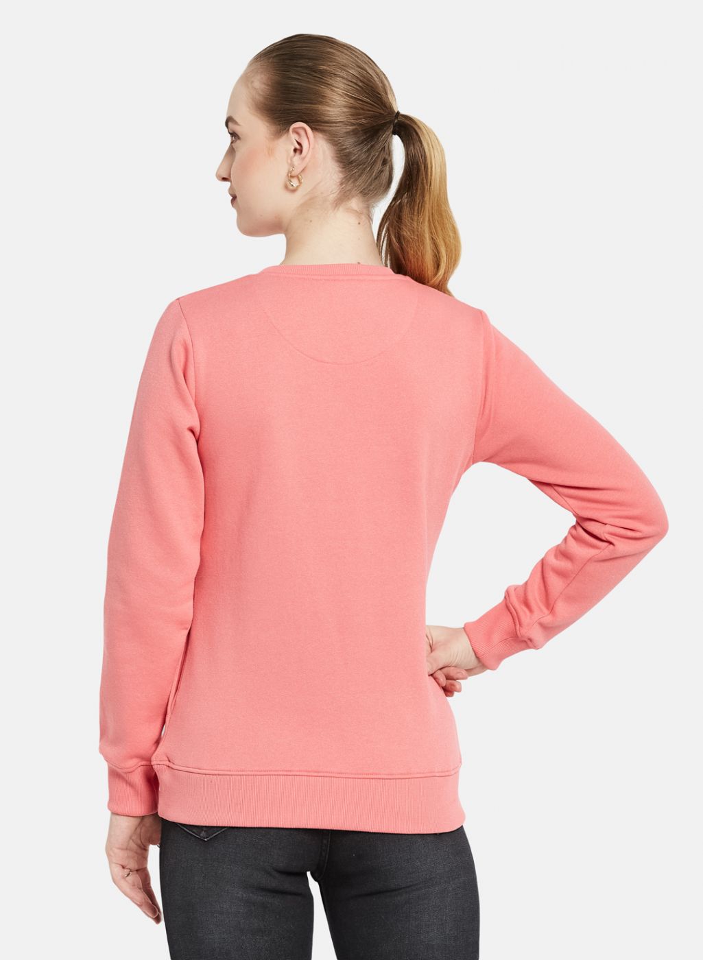 Women Pink Embroidered Sweatshirt