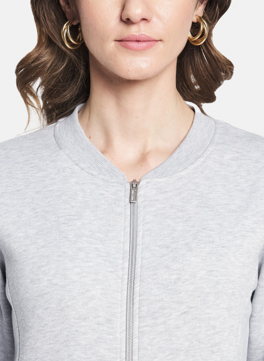 Women Grey Solid Sweatshirt