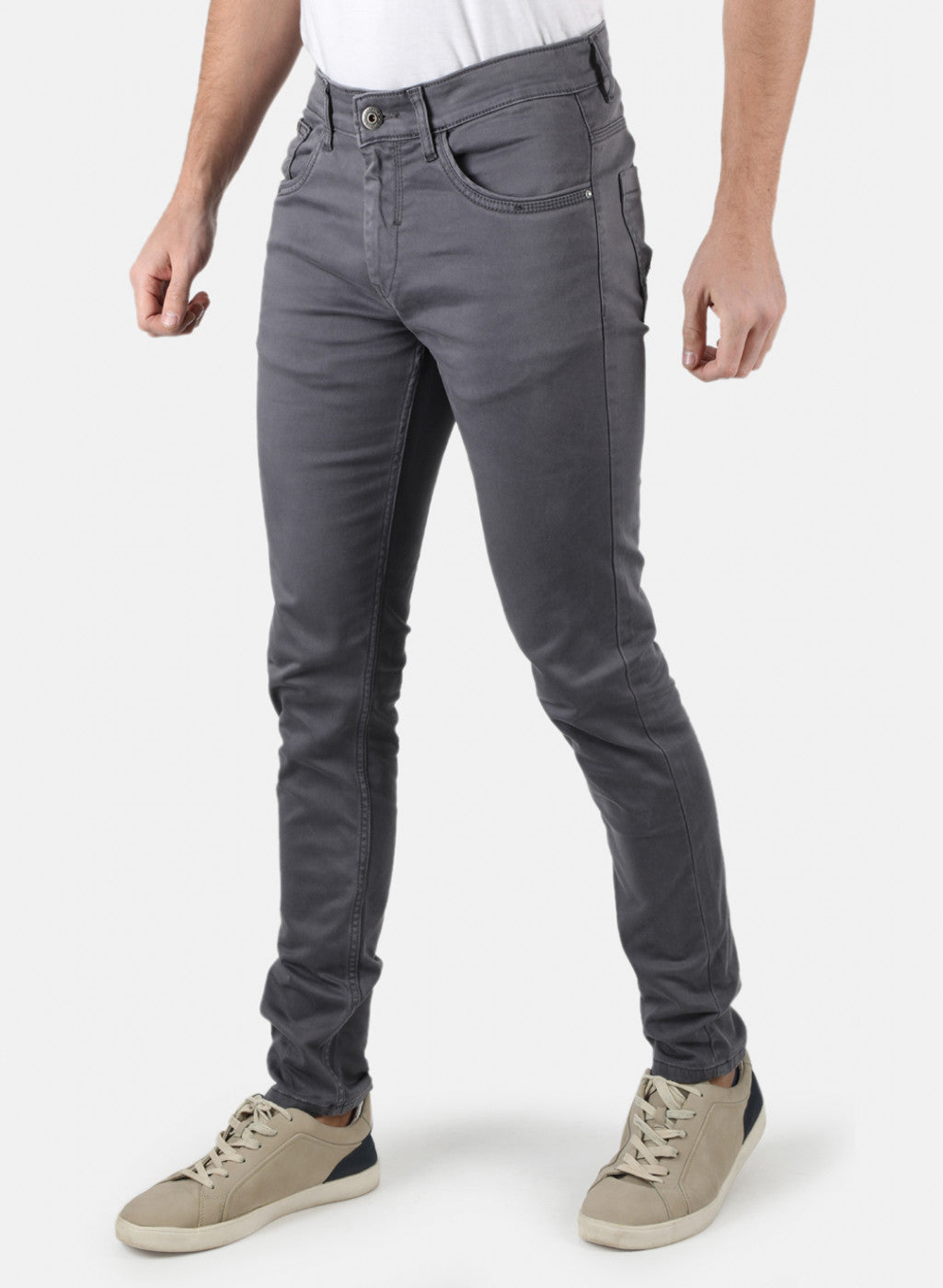 Men Grey Skinny Fit Denim