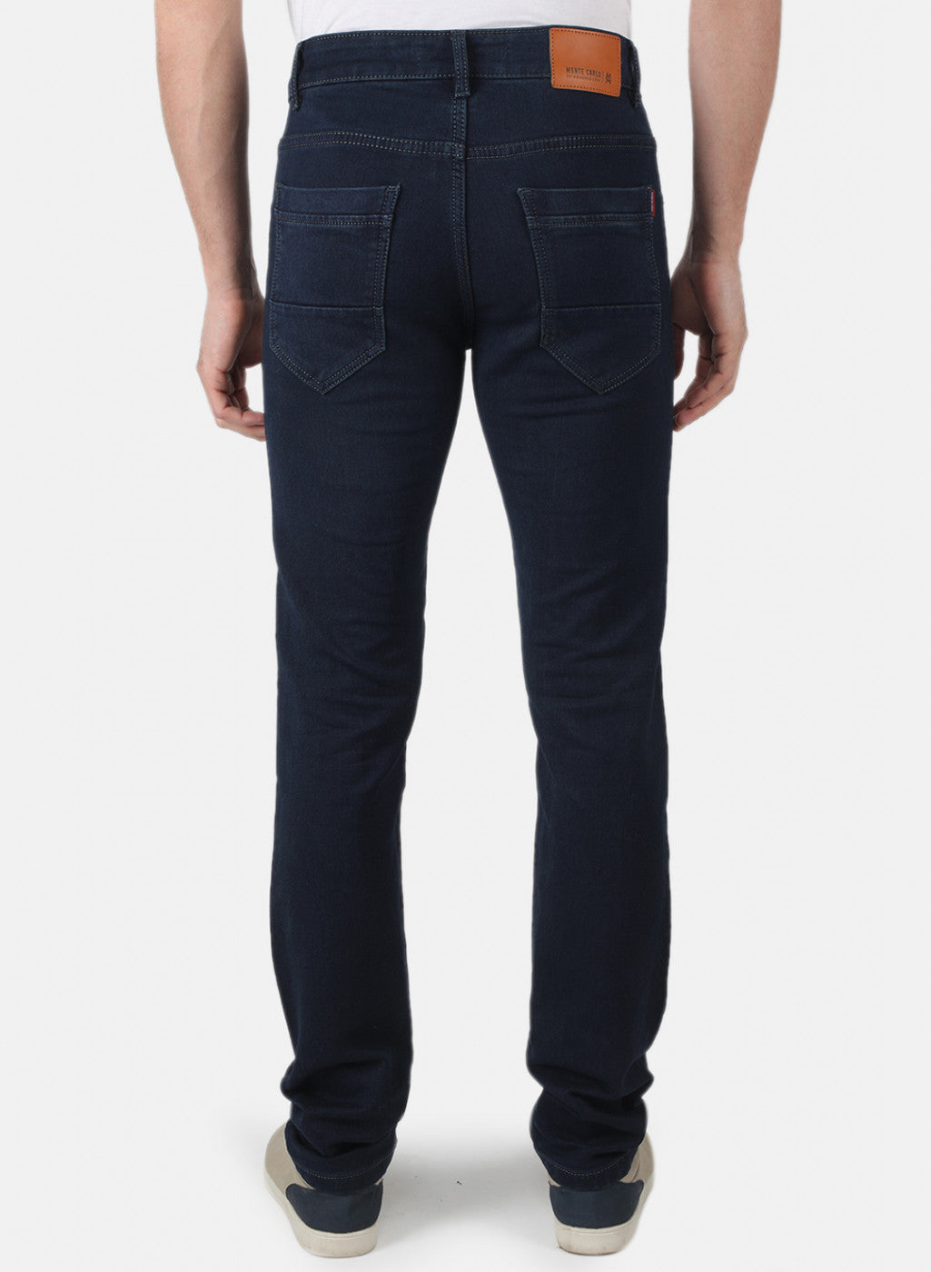 Men Navy Blue Narrow Fit Denim