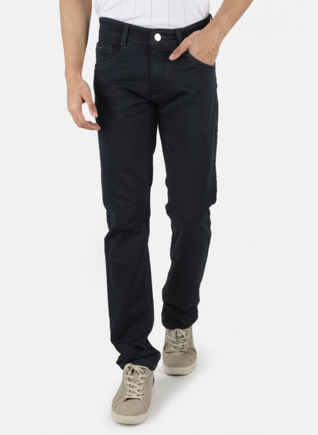 Men Grey Narrow Fit Denim