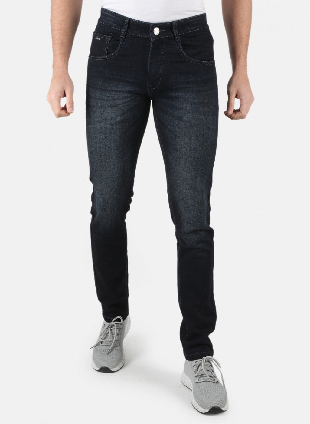 Men Navy Blue Skinny Fit Denim