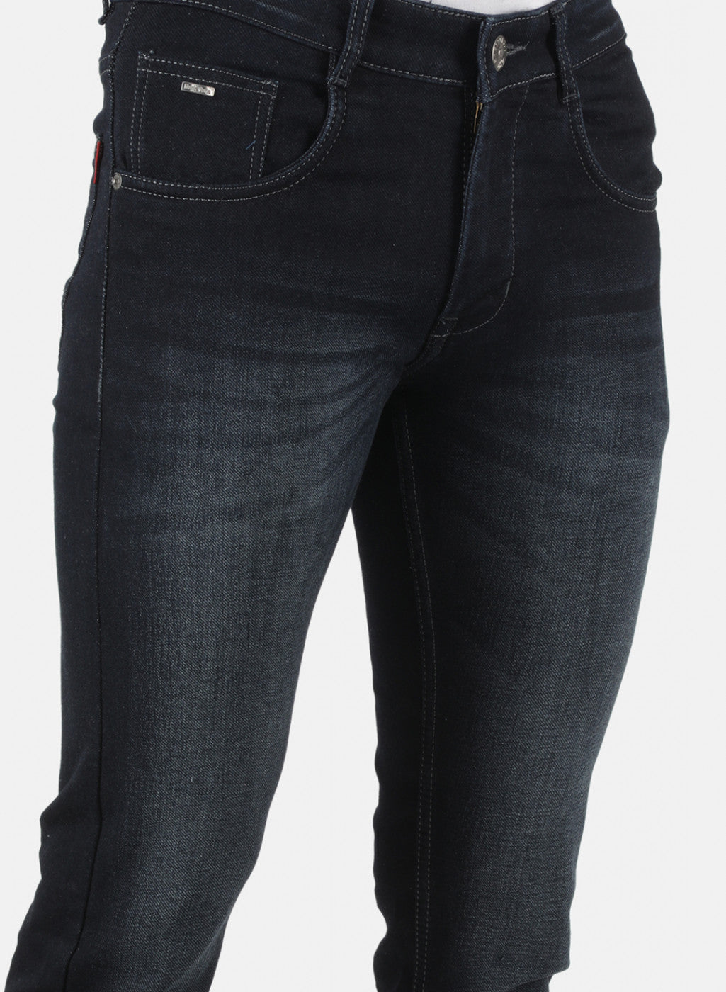 Men Navy Blue Skinny Fit Denim