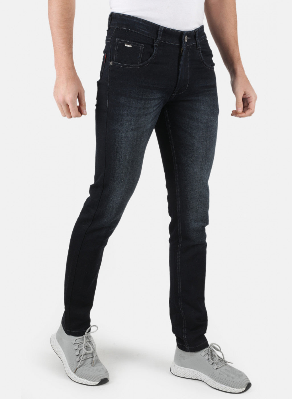 Men Navy Blue Skinny Fit Denim