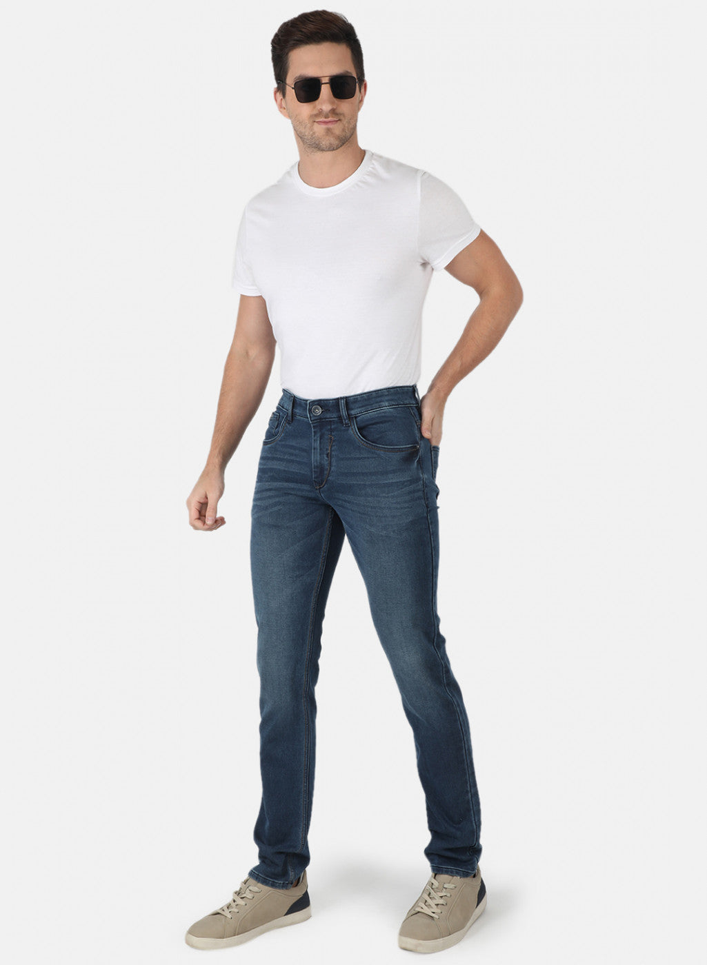 Men Blue Narrow Fit Denim