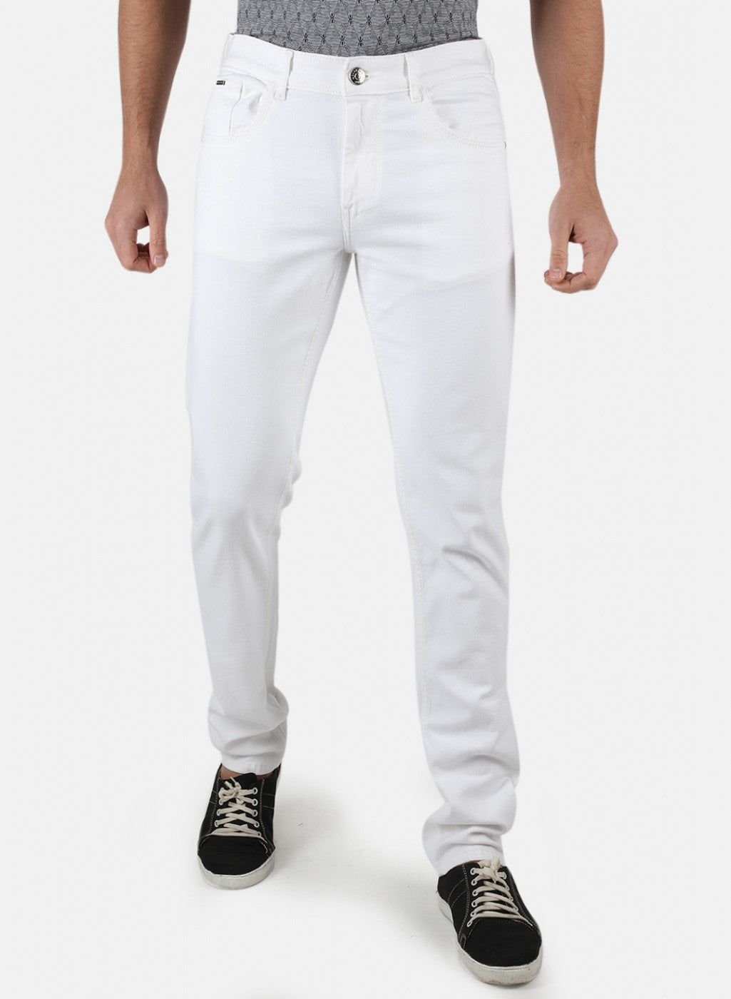 Men White Skinny Fit Denim