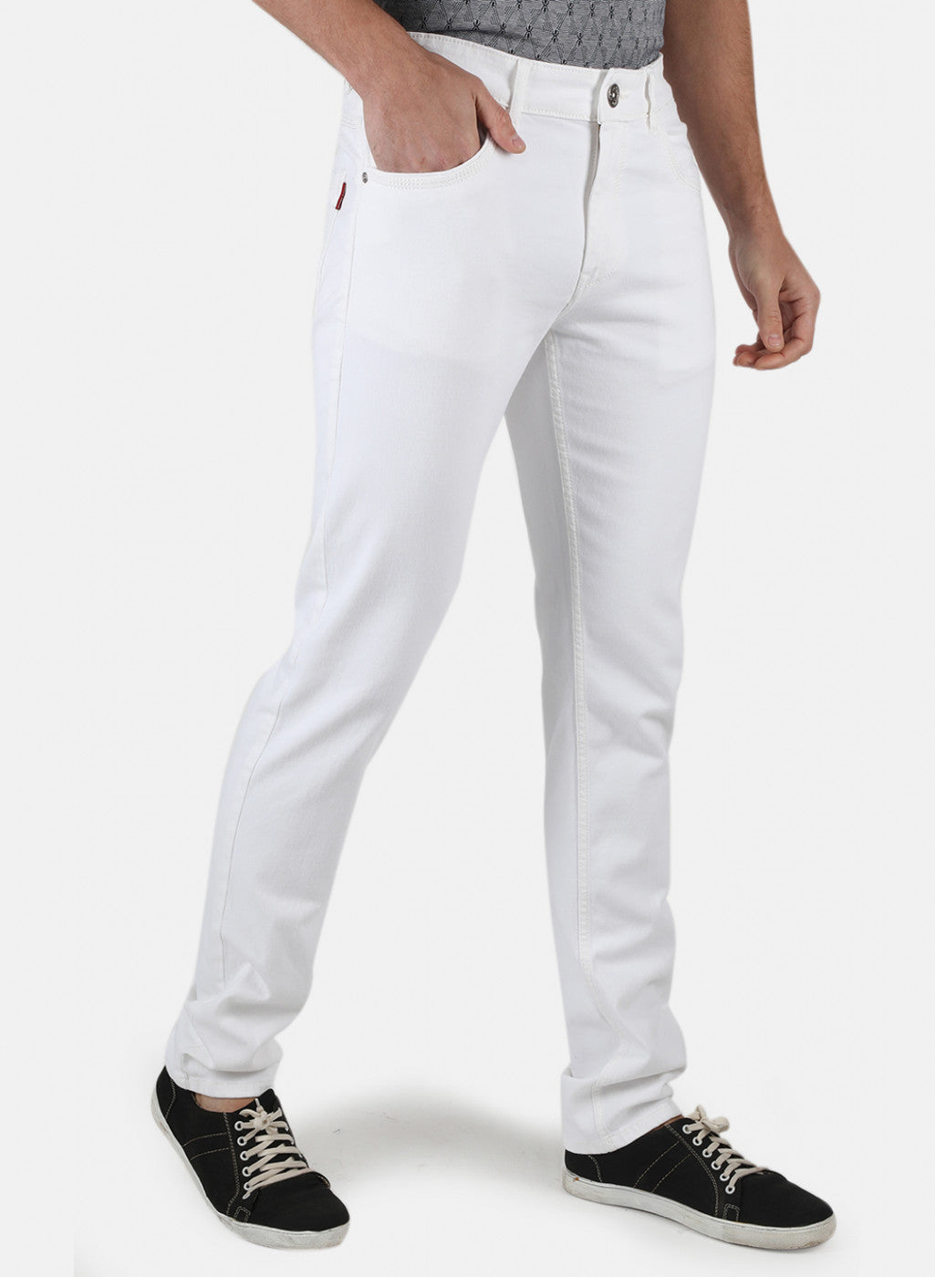 Men White Skinny Fit Denim