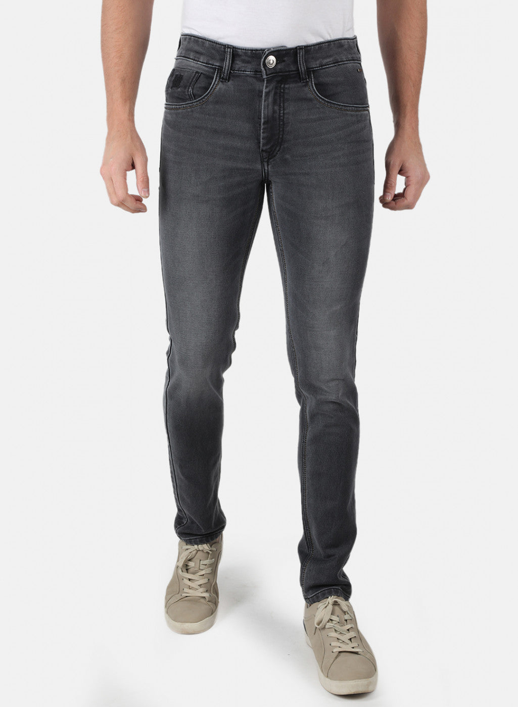 Men Grey Narrow Fit Denim