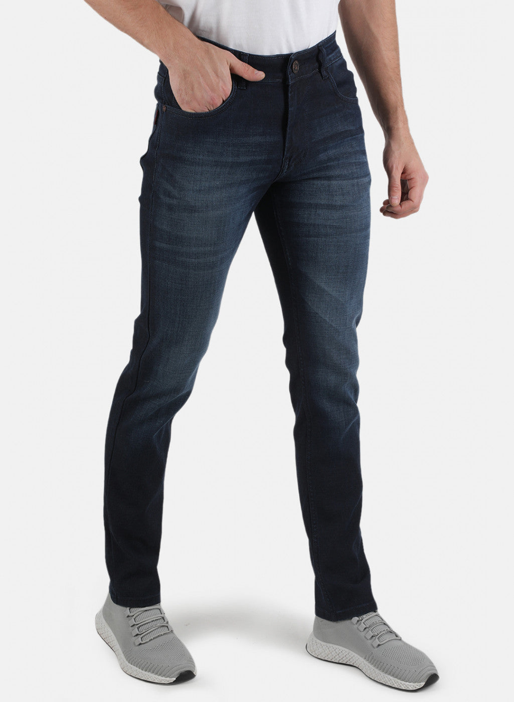 Men Navy Blue Skinny Fit Denim