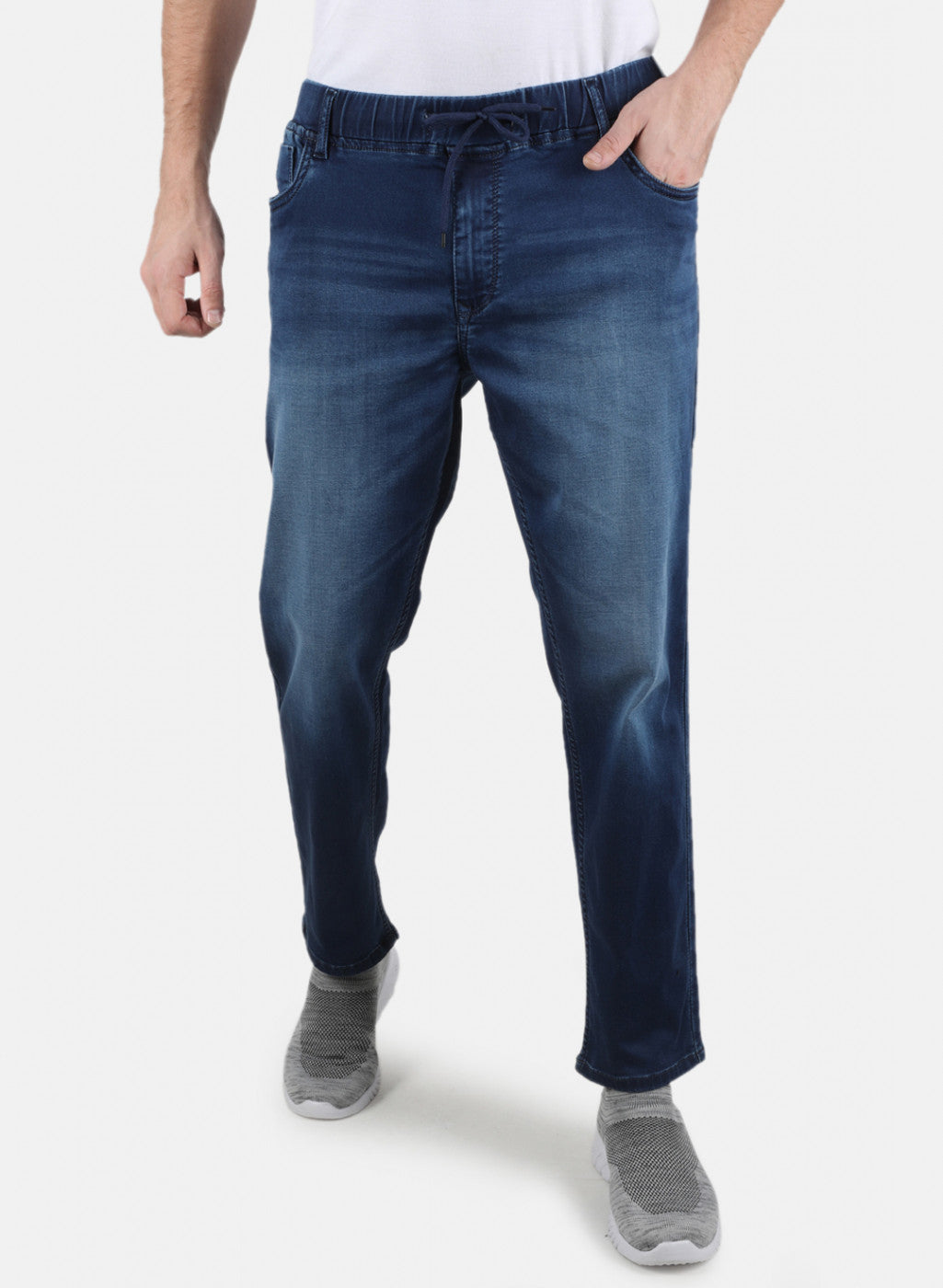 Men Blue Regular Fit Denim Jogger