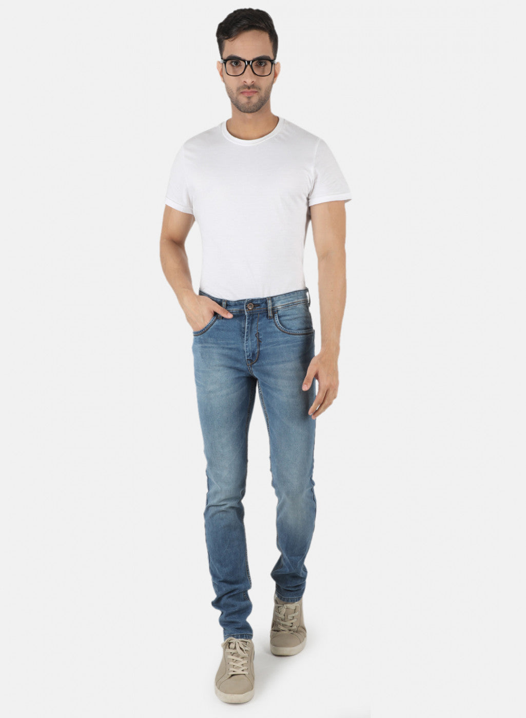 Men Blue Narrow Fit Denim