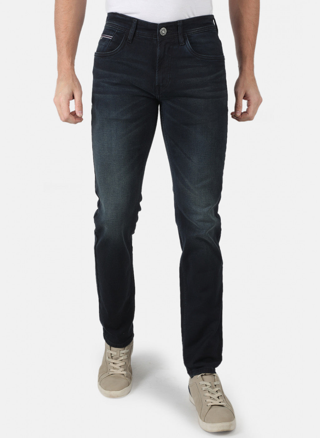 Men Black Narrow Fit Denim