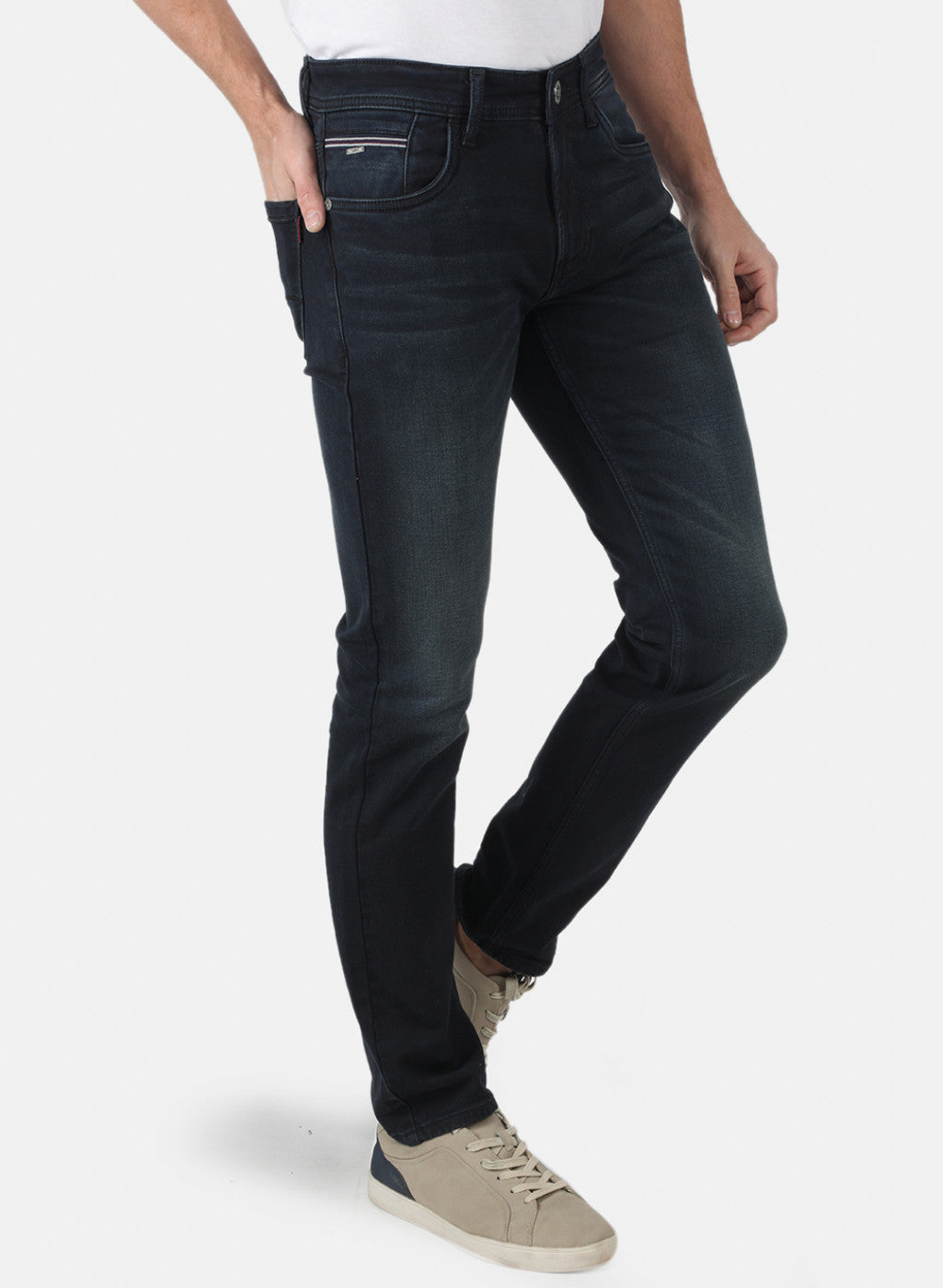 Men Black Narrow Fit Denim