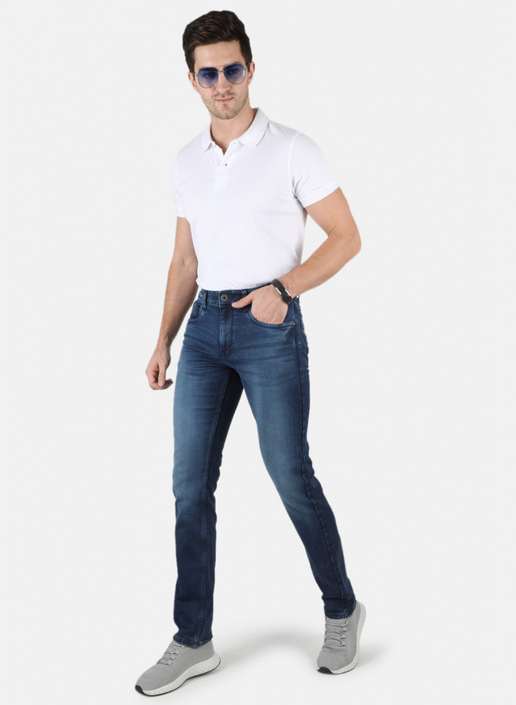 Men Blue Narrow Fit Denim