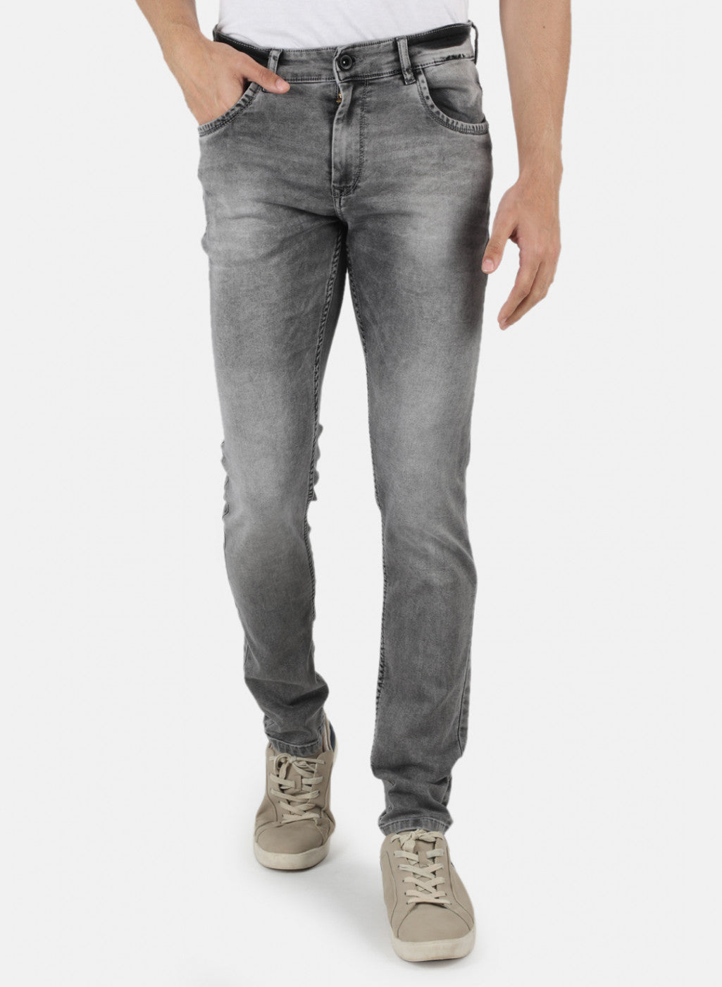 Men Grey Skinny Fit Denim