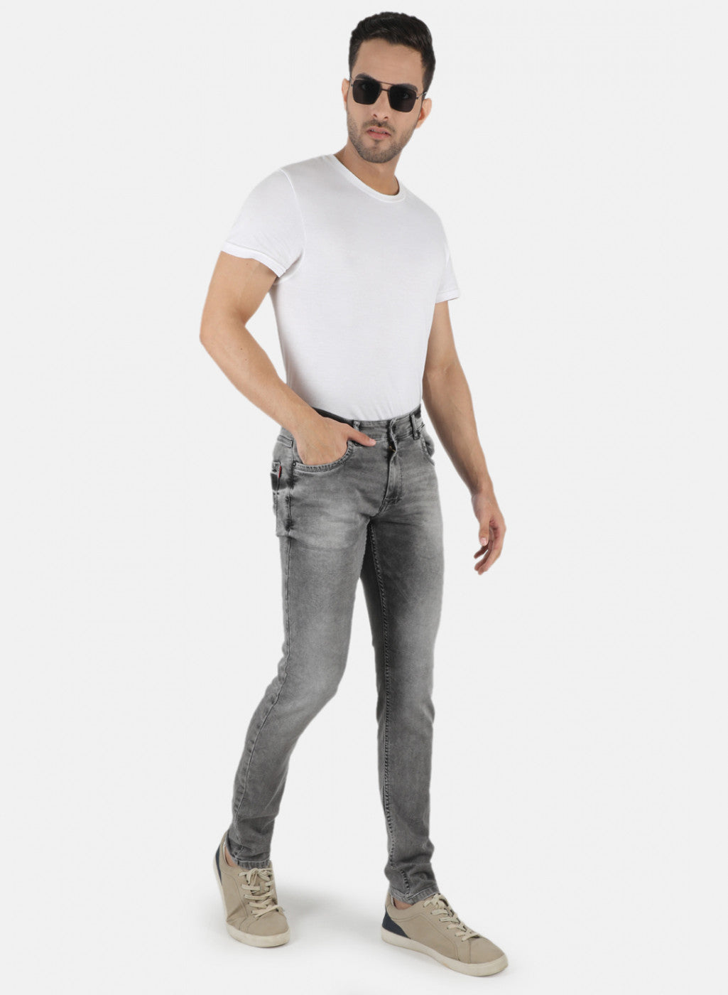 Men Grey Skinny Fit Denim