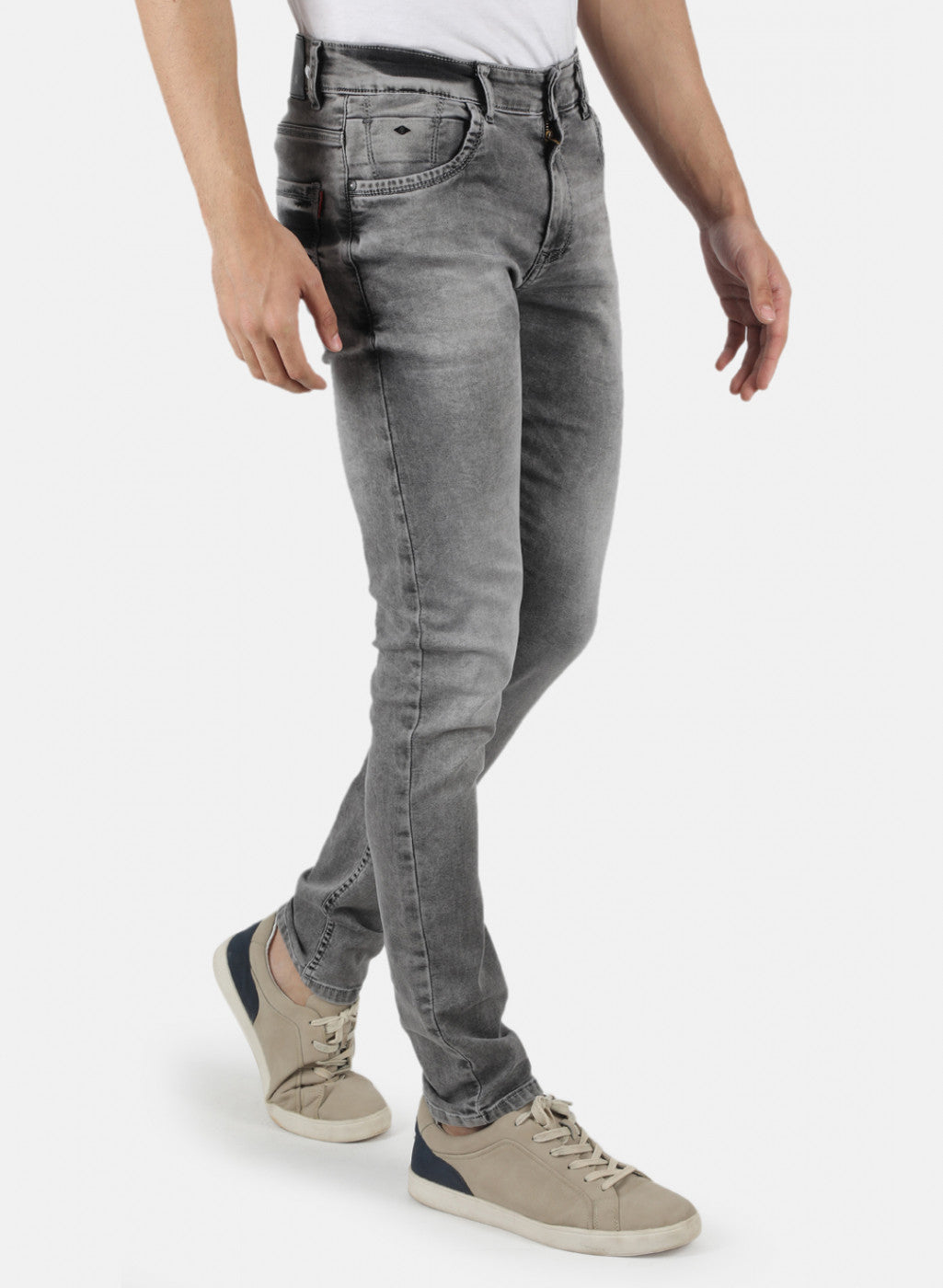 Men Grey Skinny Fit Denim