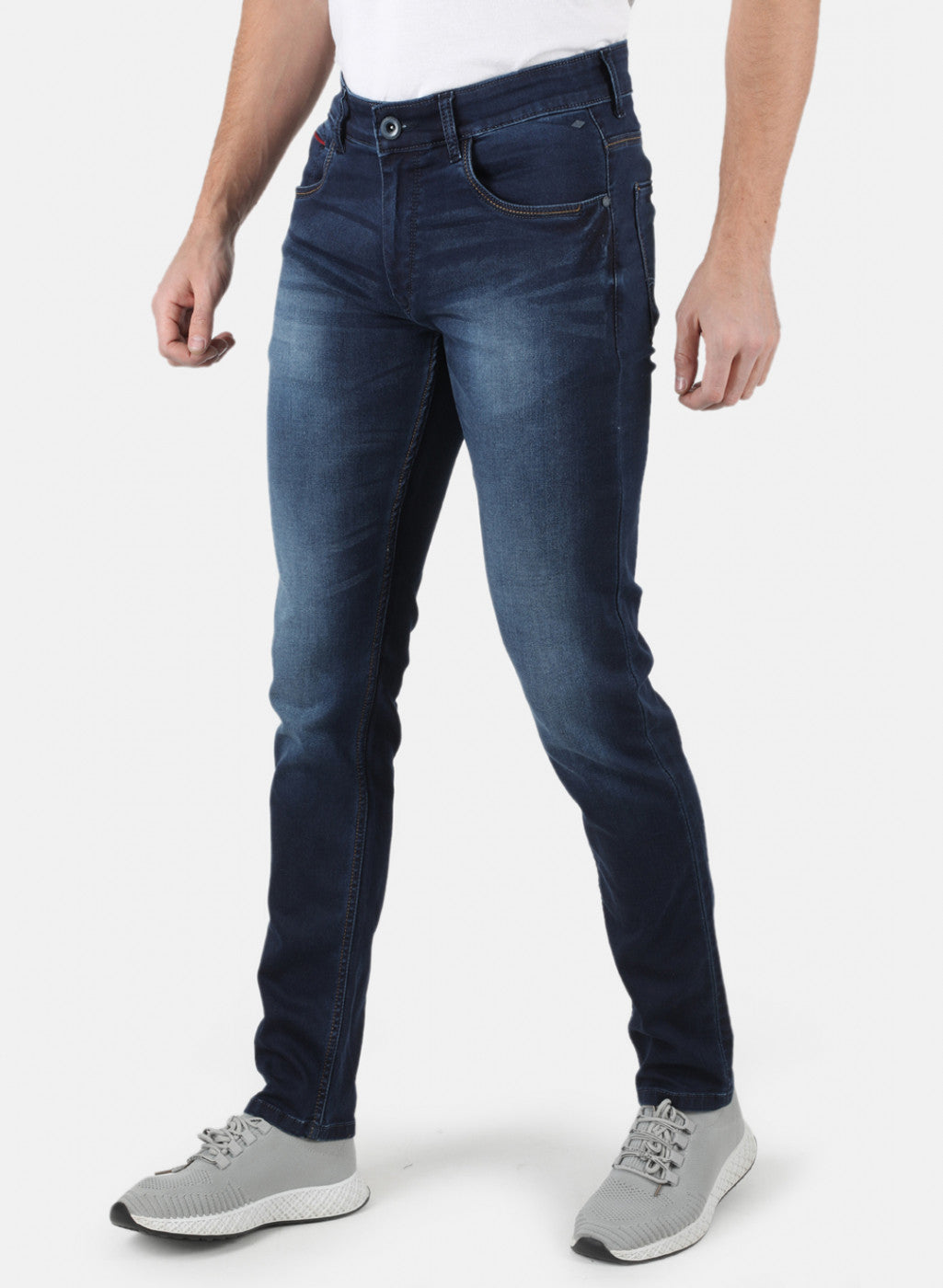 Men Navy Blue Skinny Fit Denim