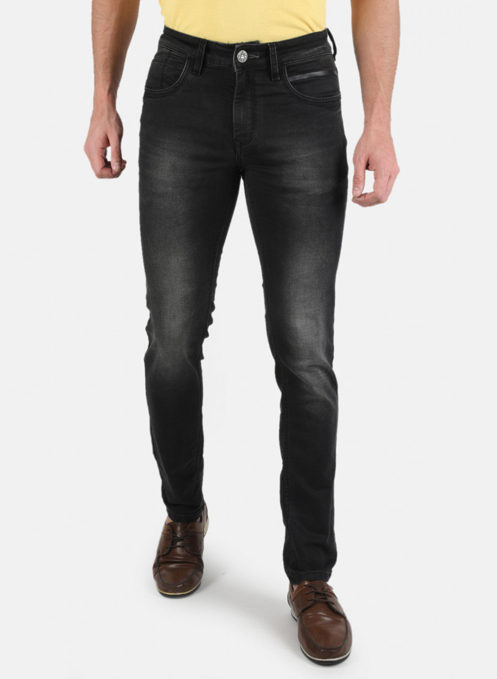 Men Black Skinny Fit Denim