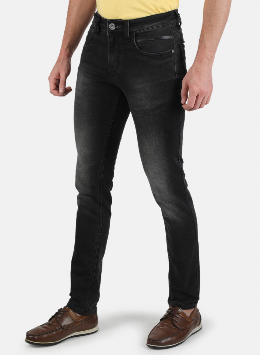 Men Black Skinny Fit Denim