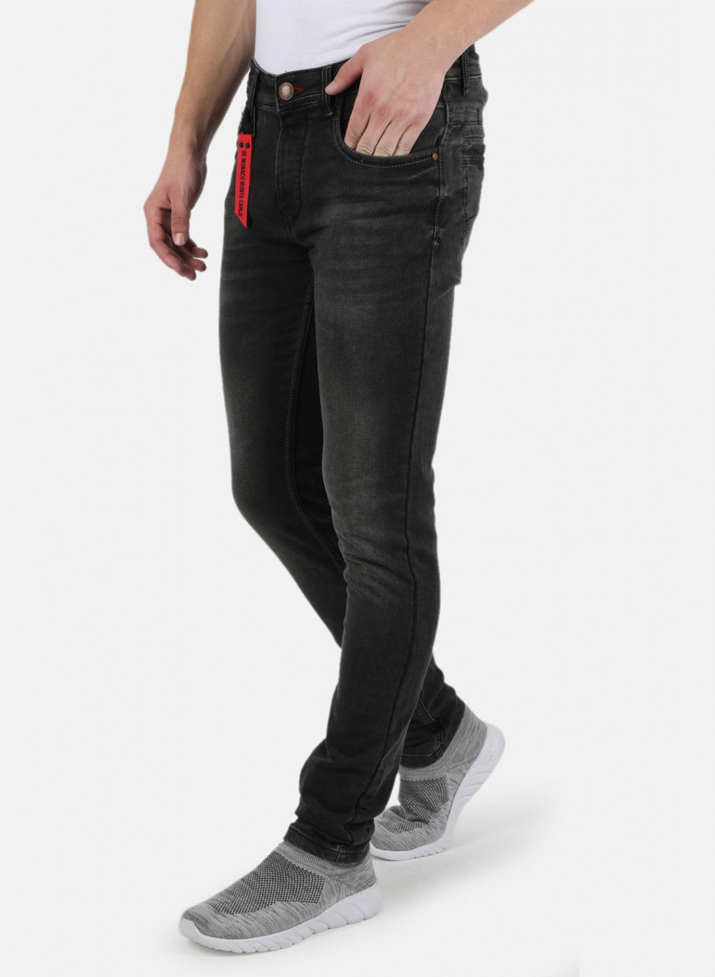 Men Black Skinny Fit Denim