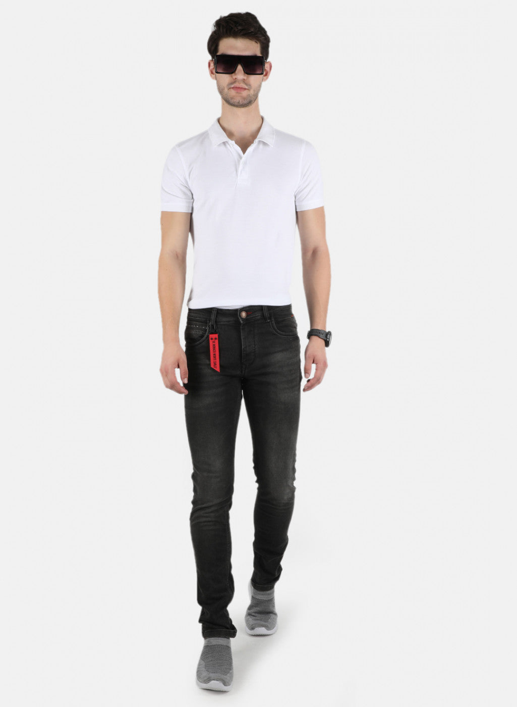 Men Black Skinny Fit Denim