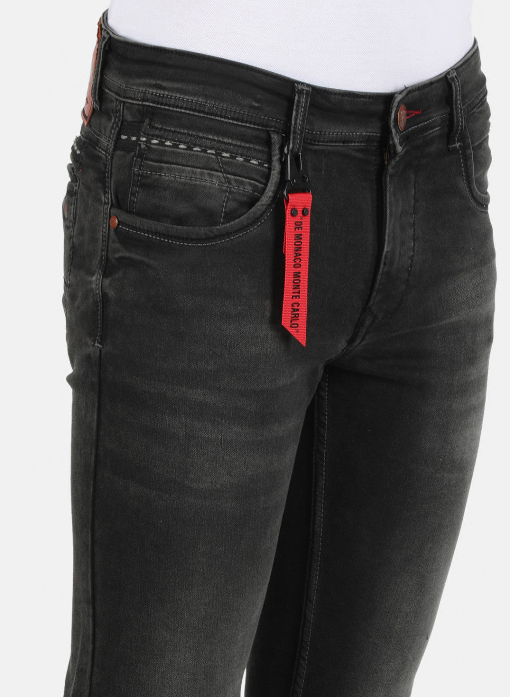 Men Black Skinny Fit Denim