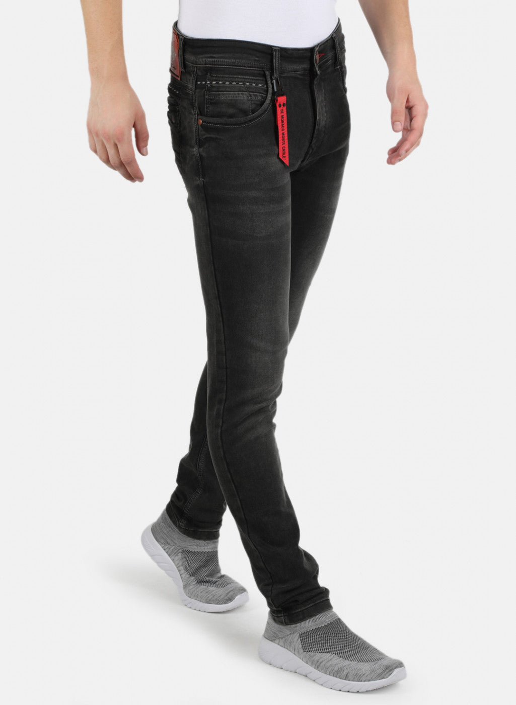 Men Black Skinny Fit Denim