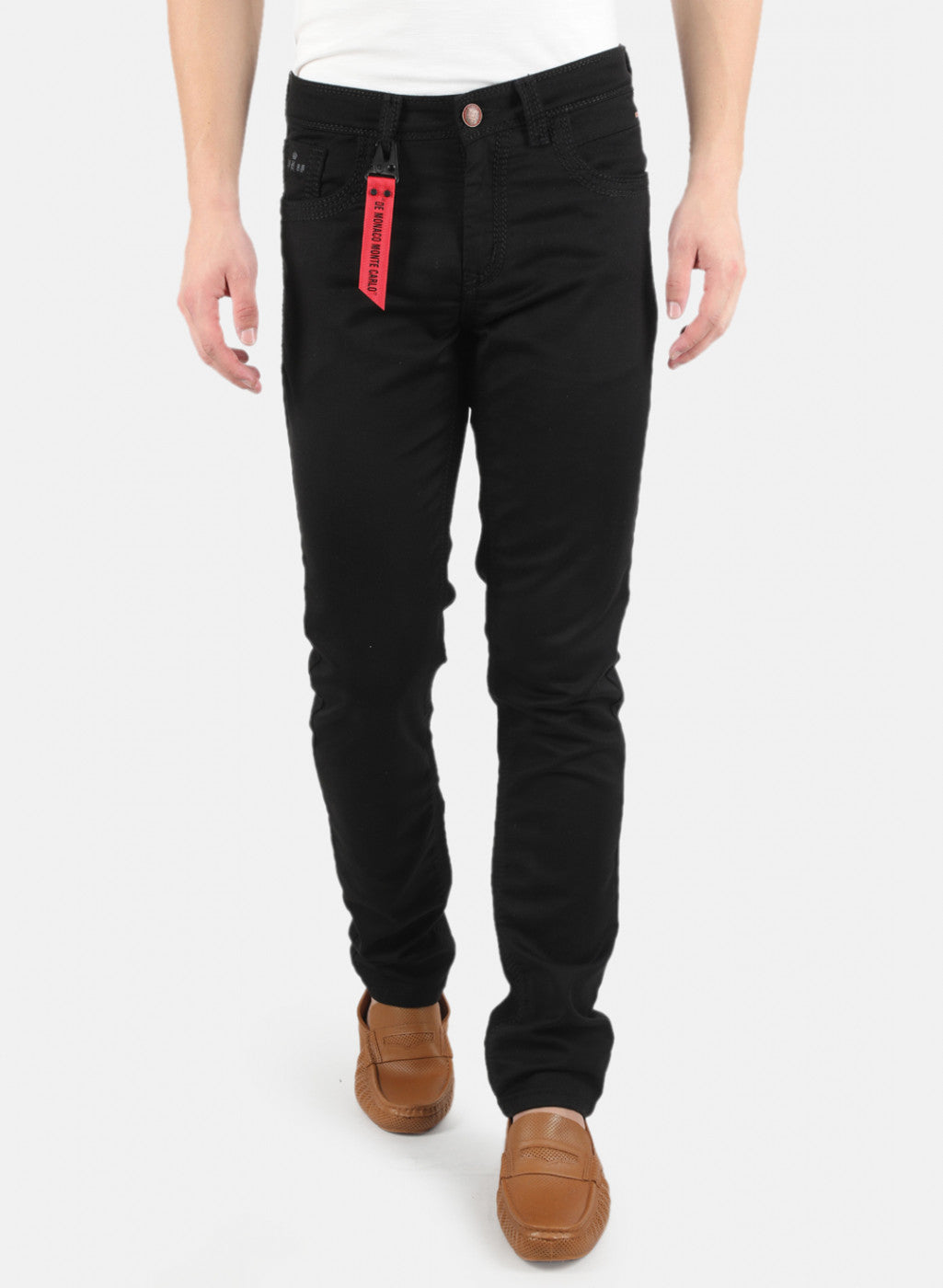 Men Black Narrow Fit Denim