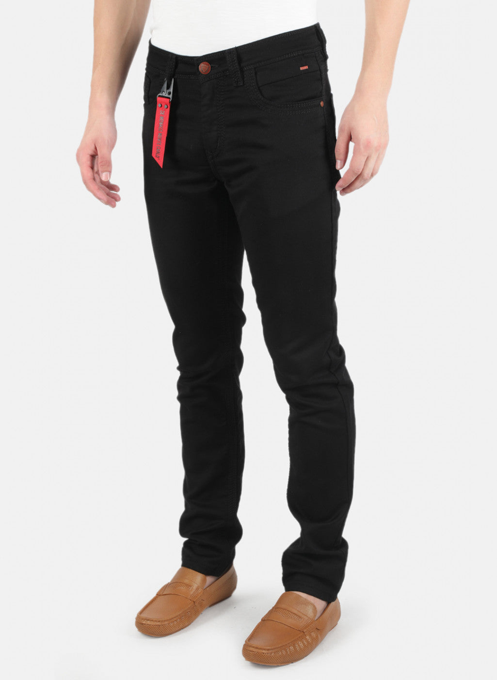 Men Black Narrow Fit Denim