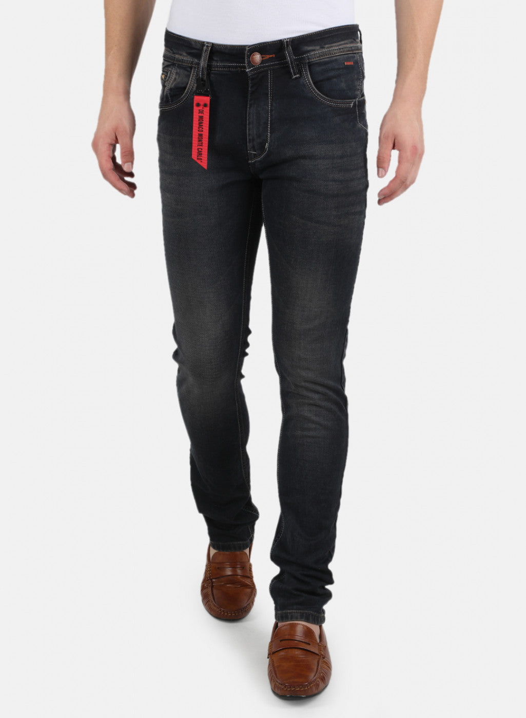 Men Brown Skinny Fit Denim