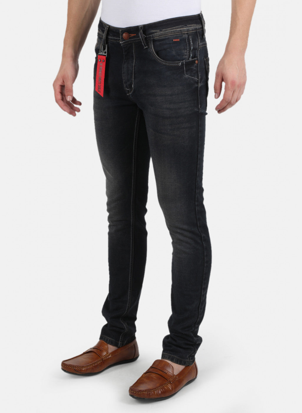 Men Brown Skinny Fit Denim